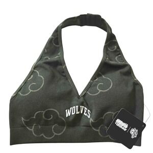 Darc Sport Naruto Wolves Cloud Loyalty Seamless Halter Bra Pine Green Small